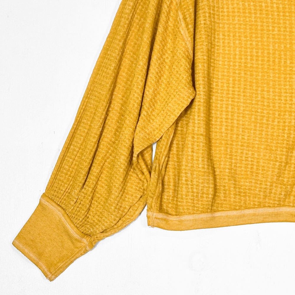 Free People We The Free South Side Thermal Top Womens M Oversized Slouchy - Picture 5 of 7